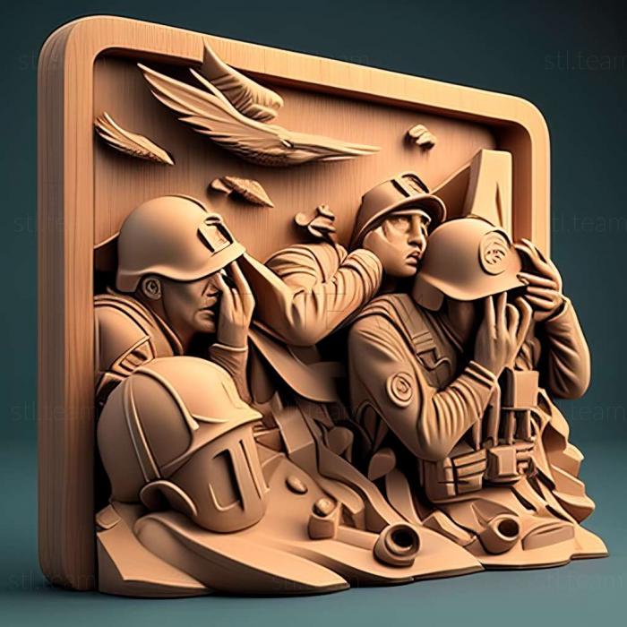 3D model World War II game (STL)